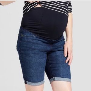 Isabel Maternity Bermuda Jean Shorts